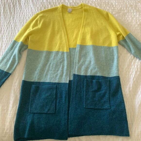 Color Block Cardigan ~a new day ~XL - Picture 2 of 8